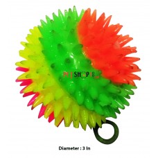 Muliticolored Spiky Led Rubber Ball